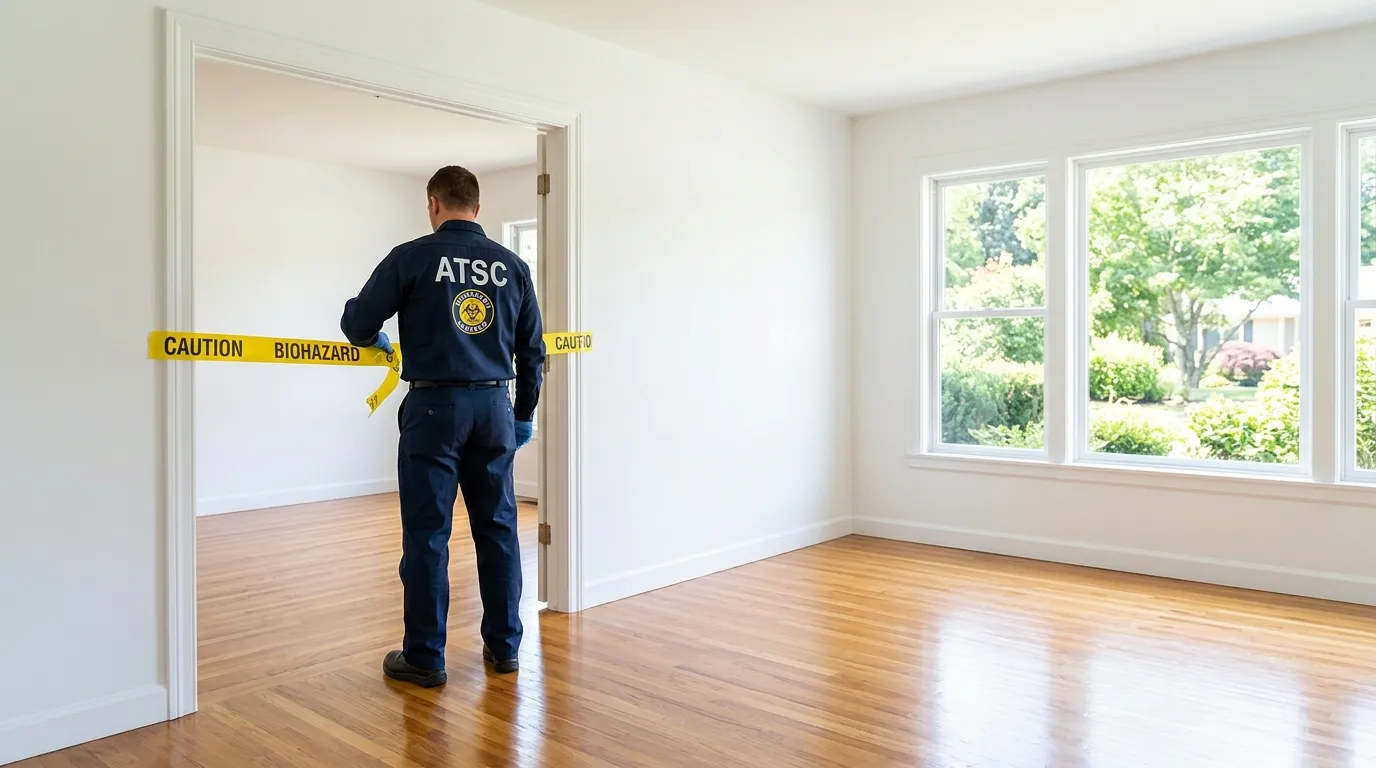 Certified biohazard cleanup crew performing Crime Scene Cleanup in Towson